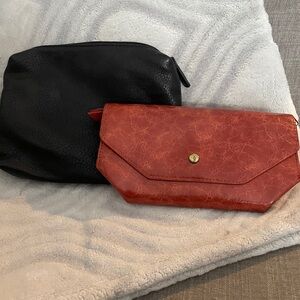 Anthropologie Black and Brown Clutches